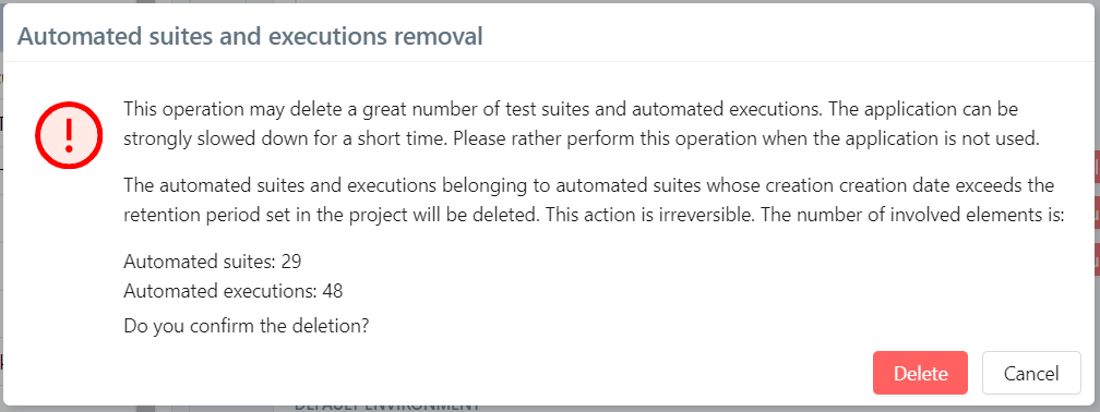 Deleting Automated Suites