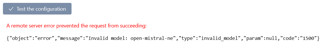 Error JSON example
