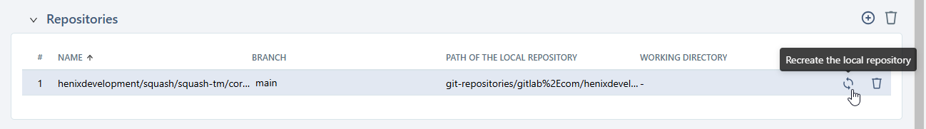 Recreate a local repository