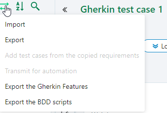 Exporting Gherkin and BDD scripts