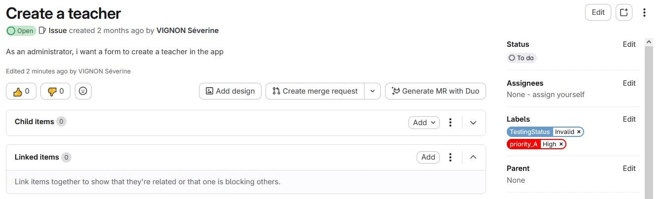 GitLab synchronization status label