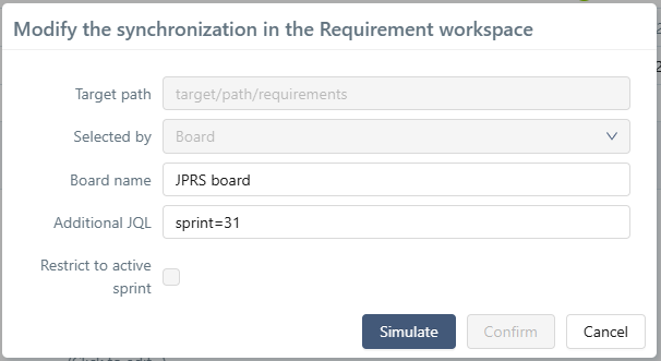 Update requirement synchronization