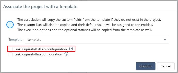 Associate Xsquash4Jira configuration
