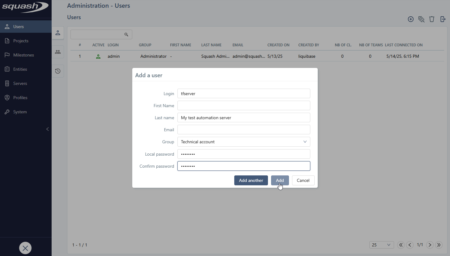 Add a Test Automation Server