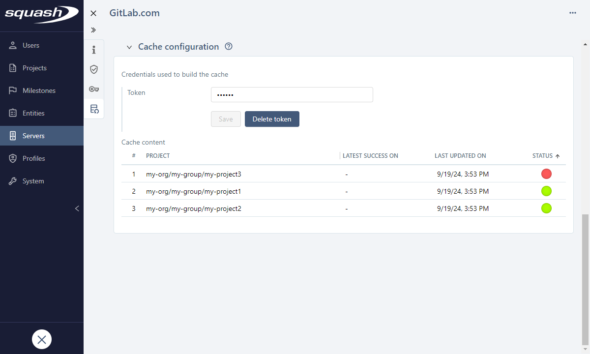 Configure the GitLab cache