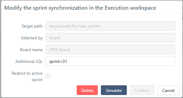 Update sprint synchronization