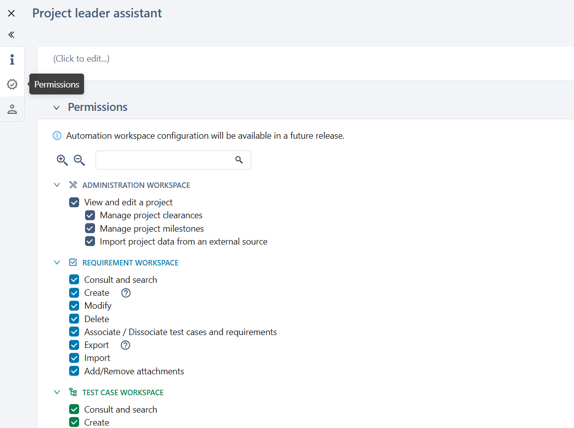Configure permissions