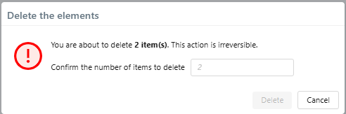 Strong confirmation pop-up