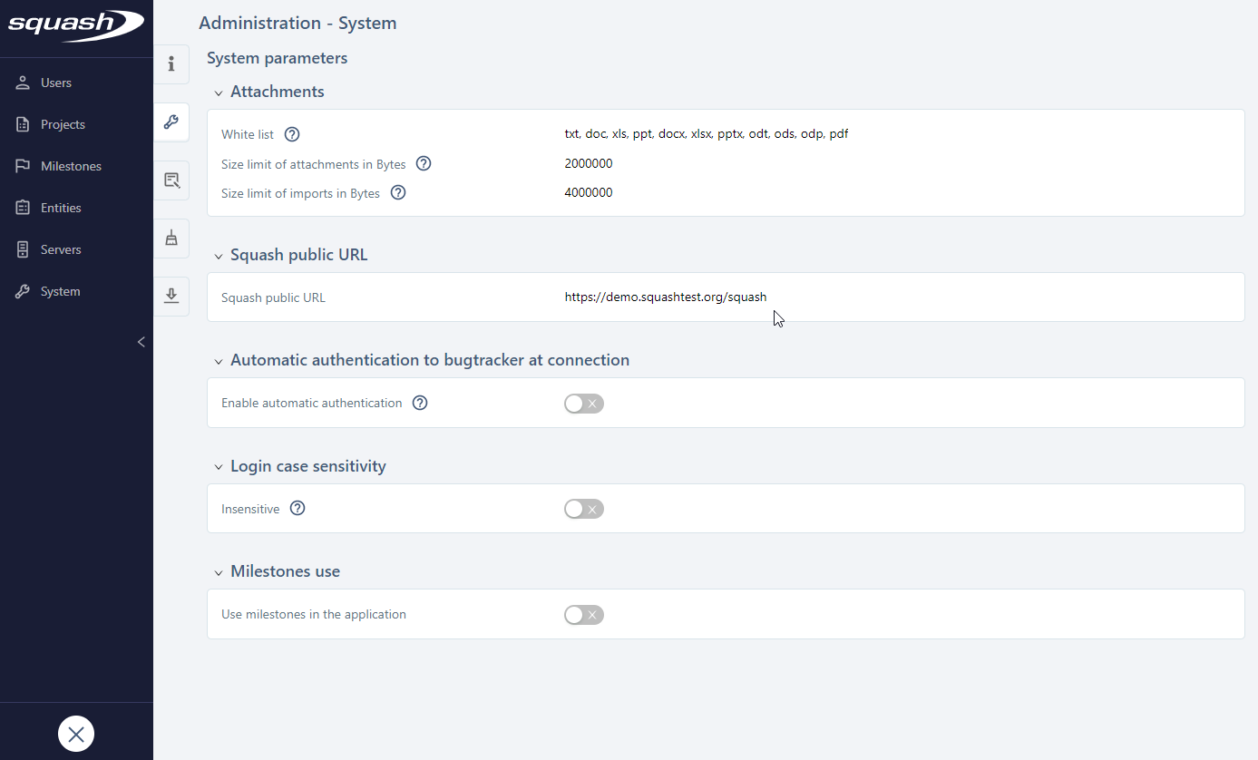 SquashTM public URL