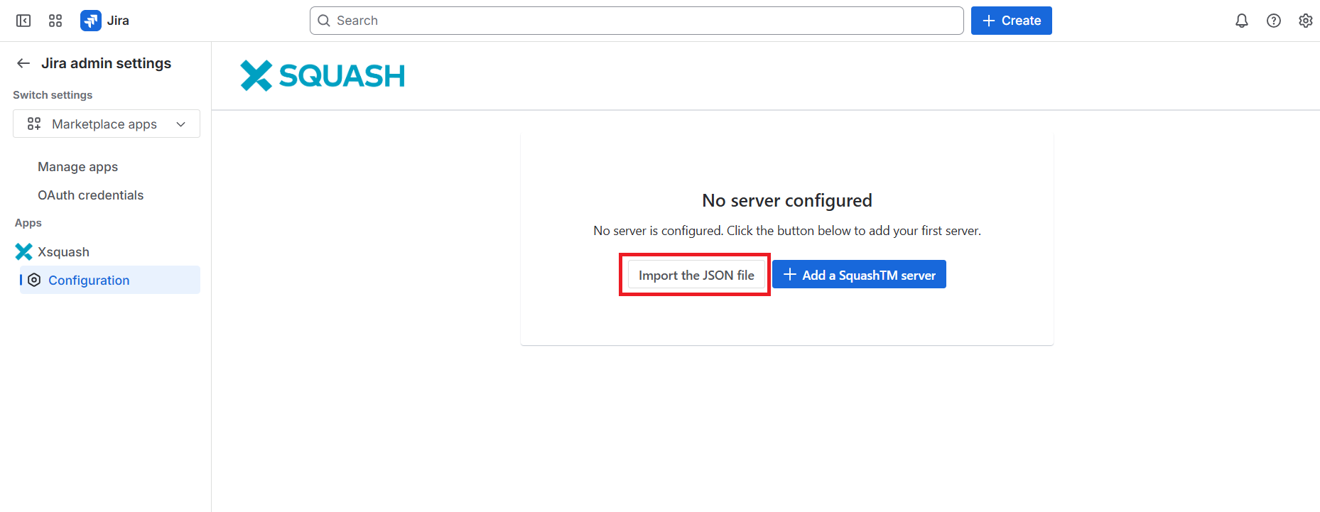 Servers import