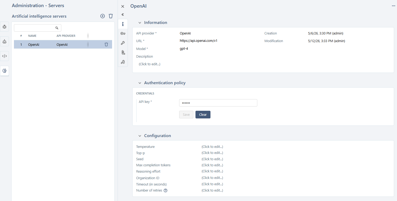 AI server view page