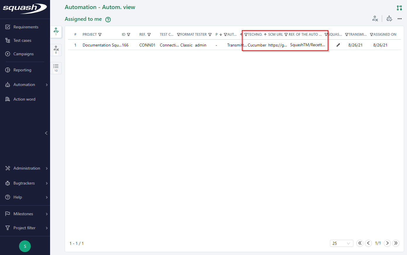 Associate an auto script to a classic test case with SquashTM Orchestrator