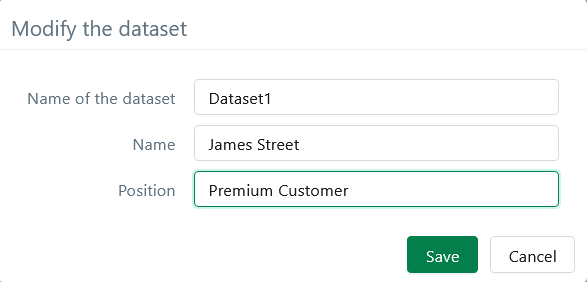 Edit a dataset