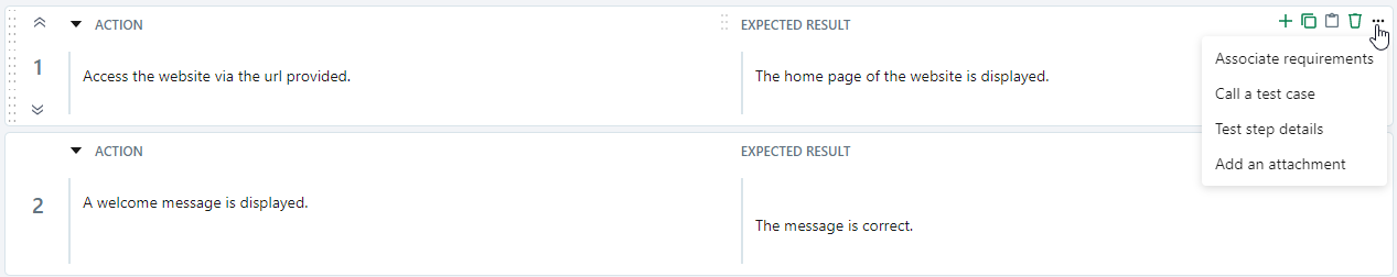 Hover test case icon