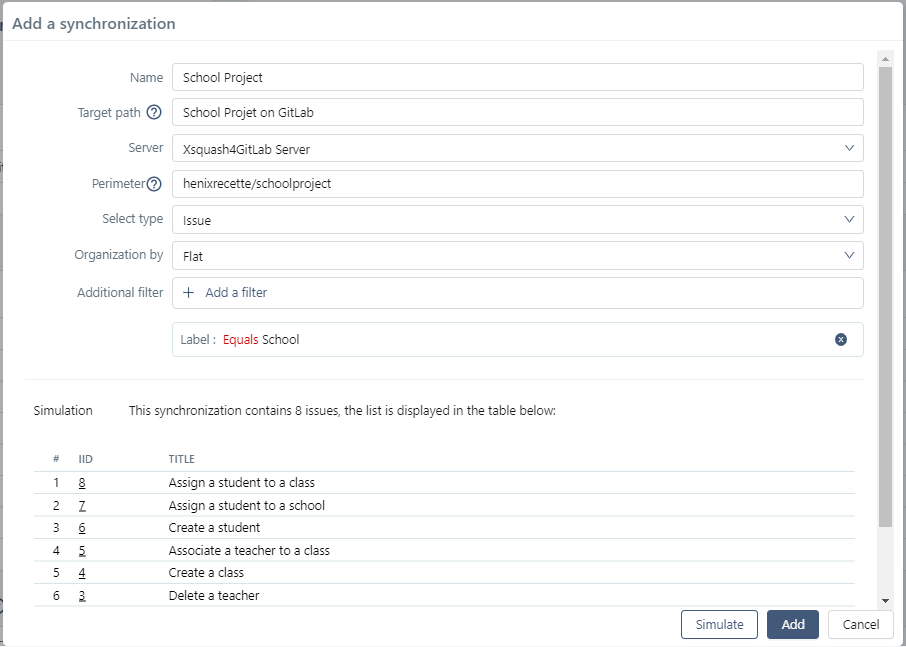 Simulate synchronization