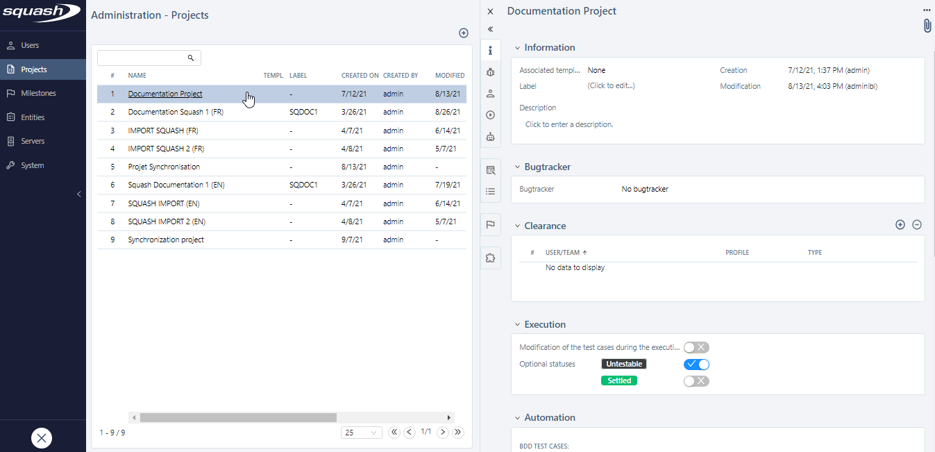 Admin workspace consultation page