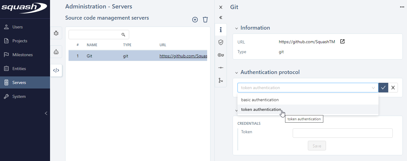 Token source code servers authentication