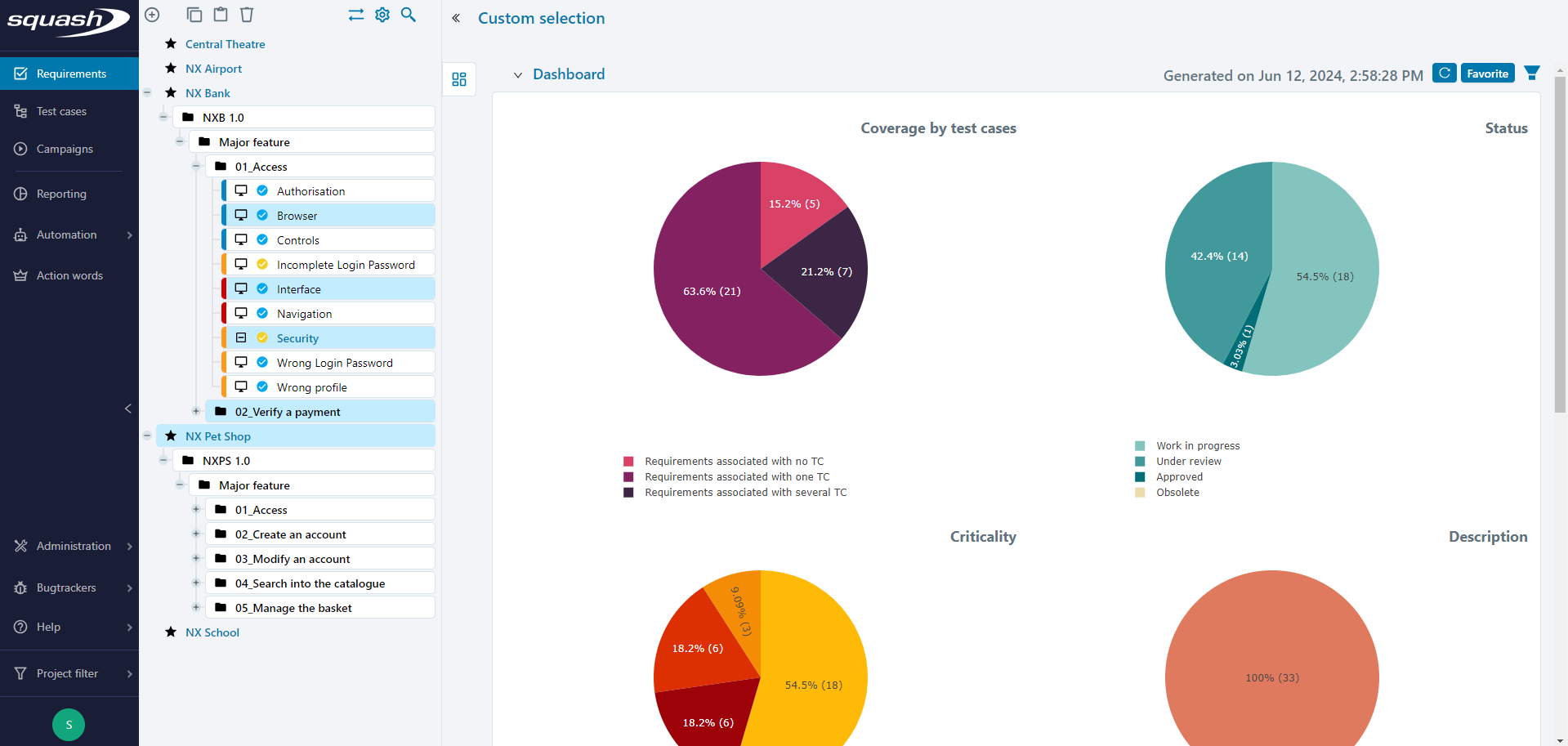 Generate multi-selection dashboard