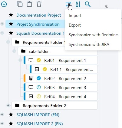 Synchronize requirements manually