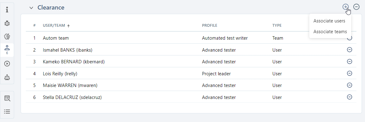 Manage project permissions