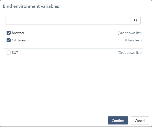 Associate environment variable