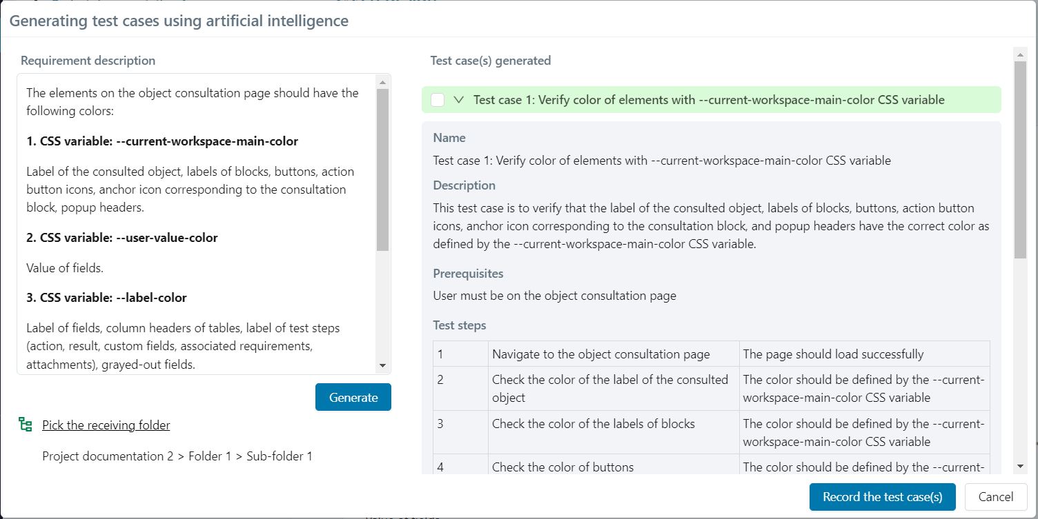 Detail of a Generated Test Case