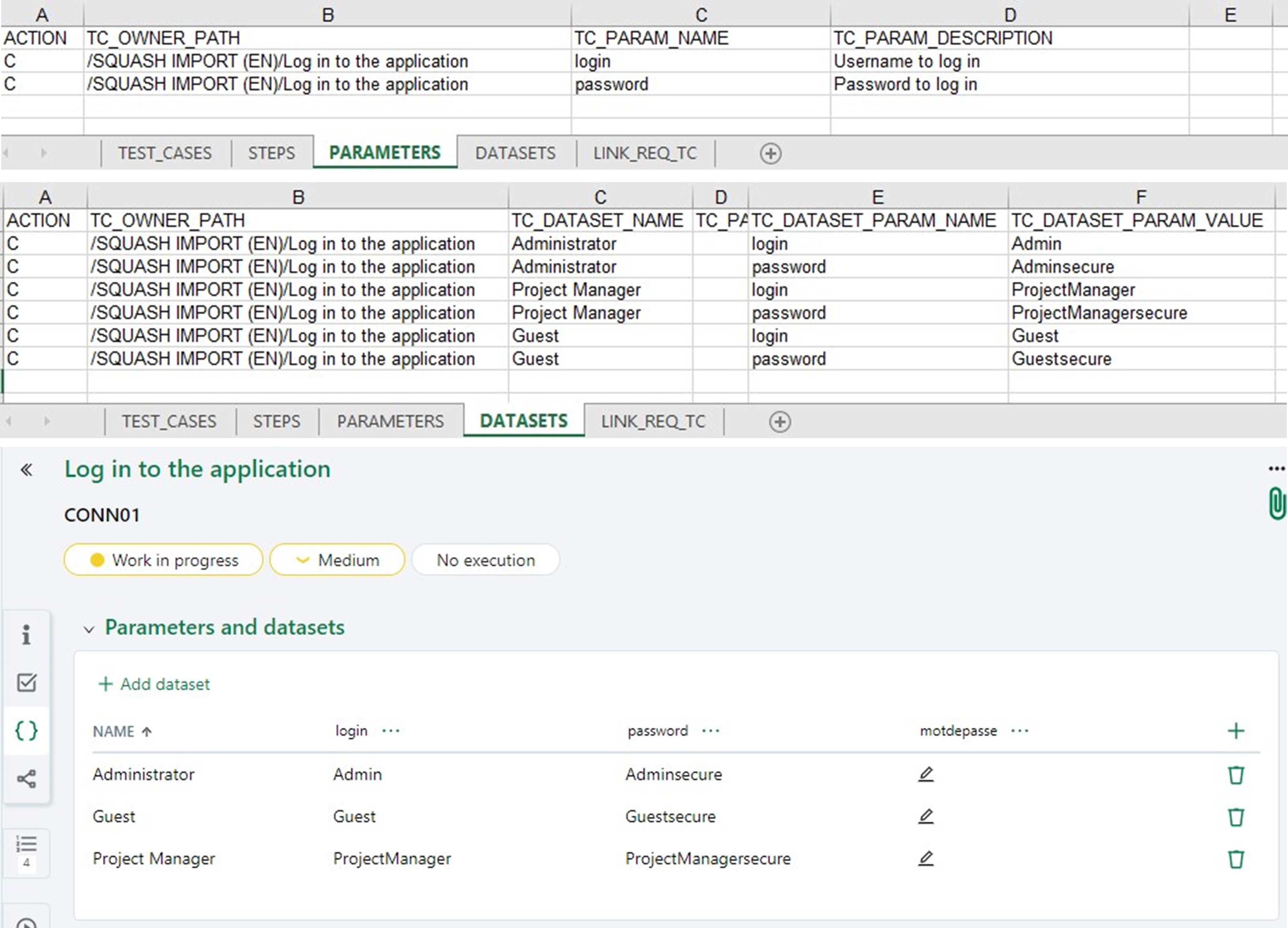 Import using parameters and datasets (part 2)